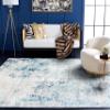 SAFAVIEH Area Rug 8x10 - Aston Collection - Large - Ivory & Blue, Modern Abstract Design, Non-Shedding & Easy Cleaning, Ideal for Living Room, Bedroom, Office, Dining Space (ASN710M) view 3