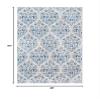 Martha Stewart x SAFAVIEH Area Rug Collection - 3' x 5', Cream & Blue, Floral Pattern, Non-Shedding & Easy Cleaning, Ideal for Living Room, Bedroom, Foyer, Accent Space (MSR2856D) view 2