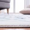 Martha Stewart x SAFAVIEH Area Rug Collection - 6'7" Square, Ivory & Turquoise Blue, Non-Shedding & Easy Cleaning, Ideal for Living Room, Bedroom, Office, Dining Space (MSR0957A) view 3