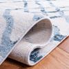 Martha Stewart x SAFAVIEH Area Rug Collection - 6'7" Square, Ivory & Turquoise Blue, Non-Shedding & Easy Cleaning, Ideal for Living Room, Bedroom, Office, Dining Space (MSR0957A) view 4
