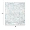 SAFAVIEH Area Rug 8x10 - Tulum Collection - Large - Ivory & Teal, Moroccan Boho Distressed Design, Non-Shedding & Easy to Clean, Ideal for Living Room, Bedroom, Dining Space (TUL271B) view 2