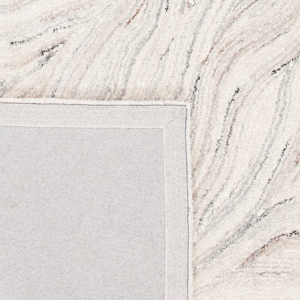 SAFAVIEH Metro Collection 3' x 5' IvoryGrey MET505F Handmade Modern Abstract Premium Wool Area Rug