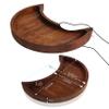 Curawood Crescent Moon Tray - Showcase Your Gems, Healing Stones & Treasures - 10x5 Wooden Crystal Display Tray, Crystal Holder for Stones Display Shelf, Gemstone Rock Holder Charging Bowl, Walnut, L view 2