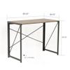 American Furniture Classics OS Home and Office 42240 No Tool Assembly Writing Desk, Sewn Oak view 3