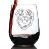 Australian Shepherd Face - Stemless Wine Glass - Unique Dog Themed Decor and Gifts for Lovers of Aussies - Large 17 Ounce view 1