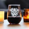Australian Shepherd Face - Stemless Wine Glass - Unique Dog Themed Decor and Gifts for Lovers of Aussies - Large 17 Ounce view 2