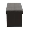American Furniture Classics Model 512 Foldable Tufted Storage Bench - Dark Brown view 4