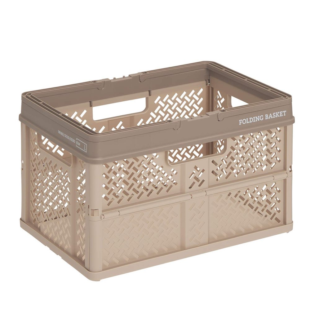 Tenma PRX Foldable Basket with Handle, Beige, L