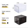 Attelite Shoe Box Organizer,Set of 6,Stackable Plastic Shoe Box with Clear Door, Shoe Storage Box Containers,For Display Sneakers,Easy Assembly,Fit up to US Size 12(13.4x 10.6x 7.4) view 2