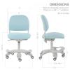 Ergonomic Kids Desk Chair, Child's Children Student Study Office Computer Chair, Adjustable Height and Seat Depth, Detachable Footrest and Lumbar Support (Blue, W/Chair Slipcovers) view 3