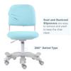 Ergonomic Kids Desk Chair, Child's Children Student Study Office Computer Chair, Adjustable Height and Seat Depth, Detachable Footrest and Lumbar Support (Blue, W/Chair Slipcovers) view 4