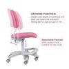 Ergonomic Kids Desk Chair, Girl's Child's Children Student Study Office Computer Chair, Adjustable Height and Seat Depth, Detachable Footrest and Lumbar Support (Pink, W/Chair Slipcovers) view 4