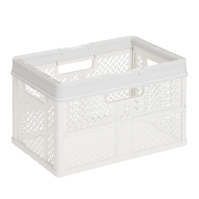 Tenma PRX Foldable Basket with Handle, Smoky White, L