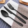 LIANYU 60-Piece Black Silverware Set, Flatware Cutlery Set for 12 view 4