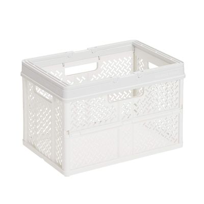 Tenma PRX Foldable Basket with Handle, Smoky White, M