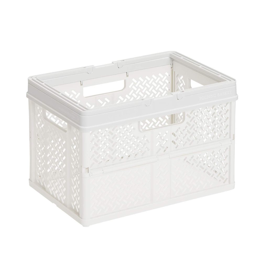 Tenma PRX Foldable Basket with Handle, Smoky White, M