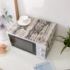 AKOAK 1 Pack 30cm x 90cm/11.81" x 35.43" Household Kitchen Microwave Dust Cover Cotton Linen Oven Cover with Storage Bag Home Decoration Accessories (Wood Grain) view 4