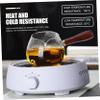 1pc Teapot Boiling Tea Maker Glass Tea Maker Coffee Pot with Handle Coffee Making Pot Service Making Tool view 2