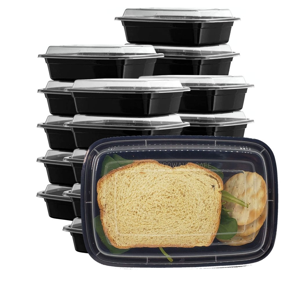 DHG PROFESSIONAL 50 sets Rectangle 28oz Meal Prep Containers with lids Microwavable Food Container Plastic BPA Free Rectangle