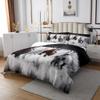 Brown Horse Bedspread Western Cowboy Bedding Set Exotic Farm Animals Coverlet Set for Kids Teen Boys Adults Horses Wildlife Rustic Country Bed Cover with 2 Pillow Cases Queen Size White view 3