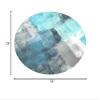 Libaoge Large Round Area Rug for Living Room Turquoise and Grey Abstract Art Painting Teal Decorative Rug Carpet Floor Mat Yoga Mat for Bedroom Kids Room Home Decor 6 ft view 3