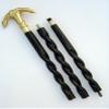 Brass Anchor Handle Walking Cane - Nautical Collectible Trendy Look Brass Ship Anchor Handle Black Spiral Wooden Walking Stick view 3