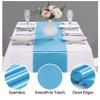 10-Pack Satin Table Runner Blue 12 x 108 inches Long, Table Runners for Wedding, Birthday Parties, Banquets Decorations10 Pack, 12x108 Inch, Blue view 3