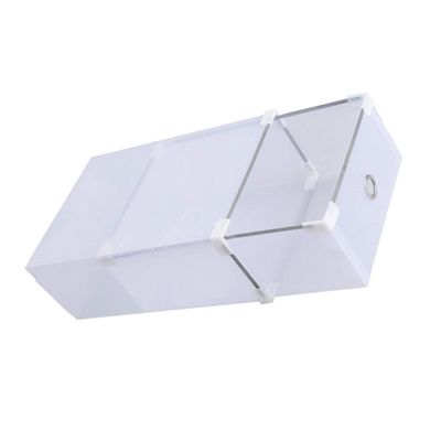 Cabilock 6pcs Translucent Drawer Type Shoes Storage Box for Women and Space-saving Plastic Shoe Organizer for Spaces and Closets