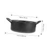 Hemoton Portable Deep Fryer Tempura Frying Pot Japanese Style Deep Fryer Pan Frying Pot Tempura Fryer with Oil Drainer Rack for Chicken Shrimp French Fries Stainless Steel Skillet view 3