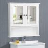 Wall-Mounted Bathroom Storage Cabinet Kitchen Cabinet Storage Rack with Mirror Door view 1