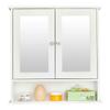 Wall-Mounted Bathroom Storage Cabinet Kitchen Cabinet Storage Rack with Mirror Door view 2