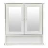Wall-Mounted Bathroom Storage Cabinet Kitchen Cabinet Storage Rack with Mirror Door view 3