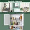 Wall-Mounted Bathroom Storage Cabinet Kitchen Cabinet Storage Rack with Mirror Door view 4