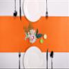 10-Pack Satin Table Runner Orange 12 x 108 inches Long, Table Runners for Wedding, Birthday Parties, Banquets Decorations10 Pack, 12x108 Inch, Orange view 2