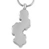 QJZM Cremation Jewelry UrnMemorial Pendant Pet Ashes Necklace Stainless Steel Four Dog paw Cremation Urn Jewelry Hold Animal Ashes Keepsake-Silver_only Pendant view 2