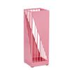 Umbrella Racks Pink Metal Umbrella Stand Umbrella Holder, Channel Entrance Umbrella Stand Umbrella Holder with Hooks and Drainage Holes, Large-Capacity Umbrella Drain Stand, view 1