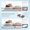 ZAMAT Adjustable Cervical Memory Foam Pillow, Odorless Neck Pillows for Pain Relief, Orthopedic Pillows for Sleeping with Cooling Pillowcase, Ergonomic Support Pillow for Stomach, Back, Side Sleeper view 4