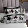 Brown Horse Bedspread Western Cowboy Bedding Set Exotic Farm Animals Coverlet Set for Kids Teen Boys Adults Horses Wildlife Rustic Country Bed Cover with 2 Pillow Cases King Size White view 4