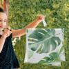 ALAZA Palm Leaf Towels Monstera Kitchen Towels Set of 2 Green Leaf Bath Towel Dish Towels Absorbent Soft Hand Towels Guest Towel Quick Drying Washcloths for Hotel Gym Spa Home Decor view 2