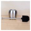 JKXWX Toilet Brush Stainless Steel Toilet Brush with Base Set Double-Layer Thickened Toilet Brush 360-degree Cleaning Toilet Creative Fashion Toilet Bowl Brush (Color : Black) view 1
