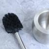 JKXWX Toilet Brush Stainless Steel Toilet Brush with Base Set Double-Layer Thickened Toilet Brush 360-degree Cleaning Toilet Creative Fashion Toilet Bowl Brush (Color : Black) view 4