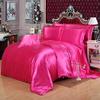 Bed Sheet Set - Soft Silky Satin 7 PCs Bedding Set - Wrinkle, Fade, Stain Resistant - 21" Deep Pocket {1 Flat Sheet, 1 Fitted Sheet, 1 Duvet Cover, 4 Pillowshams} Sheet Set (King, Hot Pink) view 1