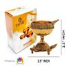 SATVIK 8 Pc Brass Kuber Turtle Diya Set | Traditional Handmade Golden Engraved Virgin Brass Oil Lamp for Puja, Pooja Room, Mandir & Temple | Reusable Diya for Daily Prayer, Diya Vilakku & Home Decor view 2