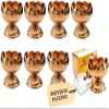 CRAFTSMAN 8 Pc Set Pure Virgin Brass Diwali Puja Jyoti Diya Indian Pooja Oil Lamp Dia. Deepawali Diya/Oil Lamp/Candle Tea Light Holder/Diwali Decoration. Indian Gift Bulk (Pack of 8) view 2