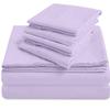100% Giza Egyptian Cotton Dreams Sheet Set, Long-Staple Cotton, 6 PC Giza-Bed-My-Sheets-&-Pillowcases, Sateen Weave Soft Silky Feel, Fits Mattress Upto 18'' Deep - Lilac-FlexTop Cal-King 34" view 1