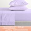 100% Giza Egyptian Cotton Dreams Sheet Set, Long-Staple Cotton, 6 PC Giza-Bed-My-Sheets-&-Pillowcases, Sateen Weave Soft Silky Feel, Fits Mattress Upto 18'' Deep - Lilac-FlexTop Cal-King 34" view 3