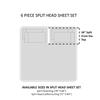 100% Giza Egyptian Cotton Dreams Sheet Set, Long-Staple Cotton, 6 PC Giza-Bed-My-Sheets-&-Pillowcases, Sateen Weave Soft Silky Feel, Fits Mattress Upto 18'' Deep - Lilac-FlexTop Cal-King 34" view 4