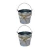 DOITOOL Retro Metal Flower Bucket Garden Decor Multi-Functional Storage Bucket view 1