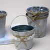 DOITOOL Retro Metal Flower Bucket Garden Decor Multi-Functional Storage Bucket view 2