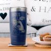 PlaqueMaker Personalized 20-oz Boss Lady Coffee Tumbler - Great for Women Who Lead, Manage, Operate and Run Companies and Organizations (Navy) view 3